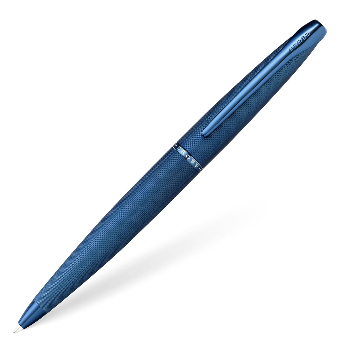 Cross ATX Sandblasted Dark Blue Ballpoint Pen, Medium Point, Black Ink