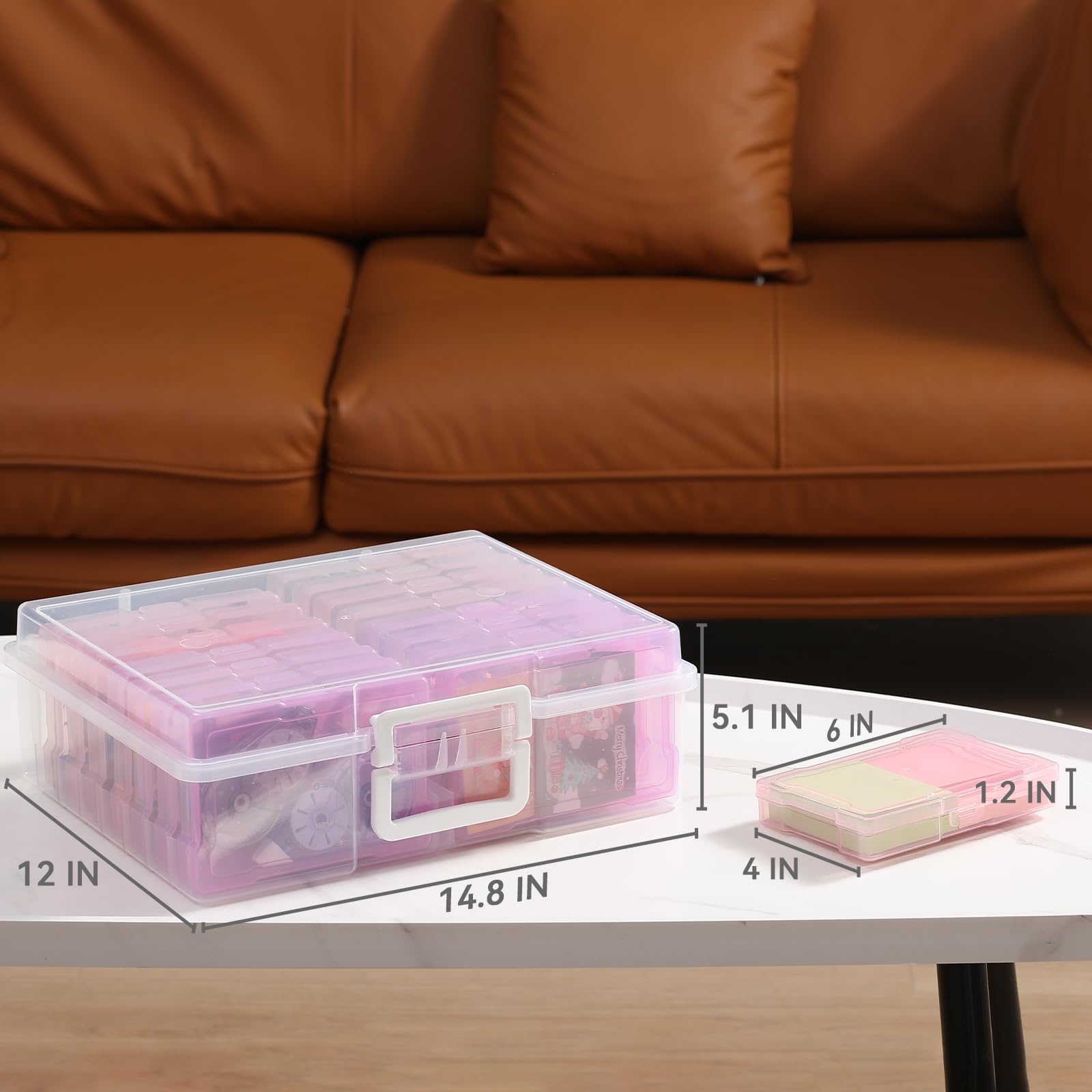 novelinks Photo Storage Boxes with Handle, Photo Organizers and Storage