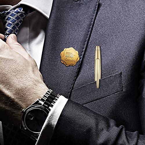 Unibene 18 Pack Slim Gold Ballpoint Pens Black Ink 1 mm - Black ink, Nice Gift for Business Office