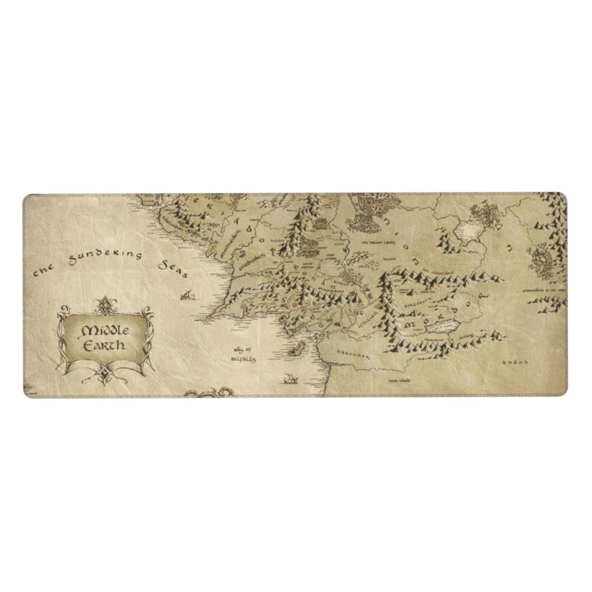 Middle Earth Map Extended Large XXL Gaming Mouse Pad Mat ( 31.5 x 11.8 in ), Mousepad Keyboard with