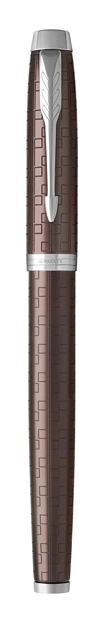 Parker IM Premium Brown, Fountain Pen, Fine Nib with Blue Ink Refill (1931676)