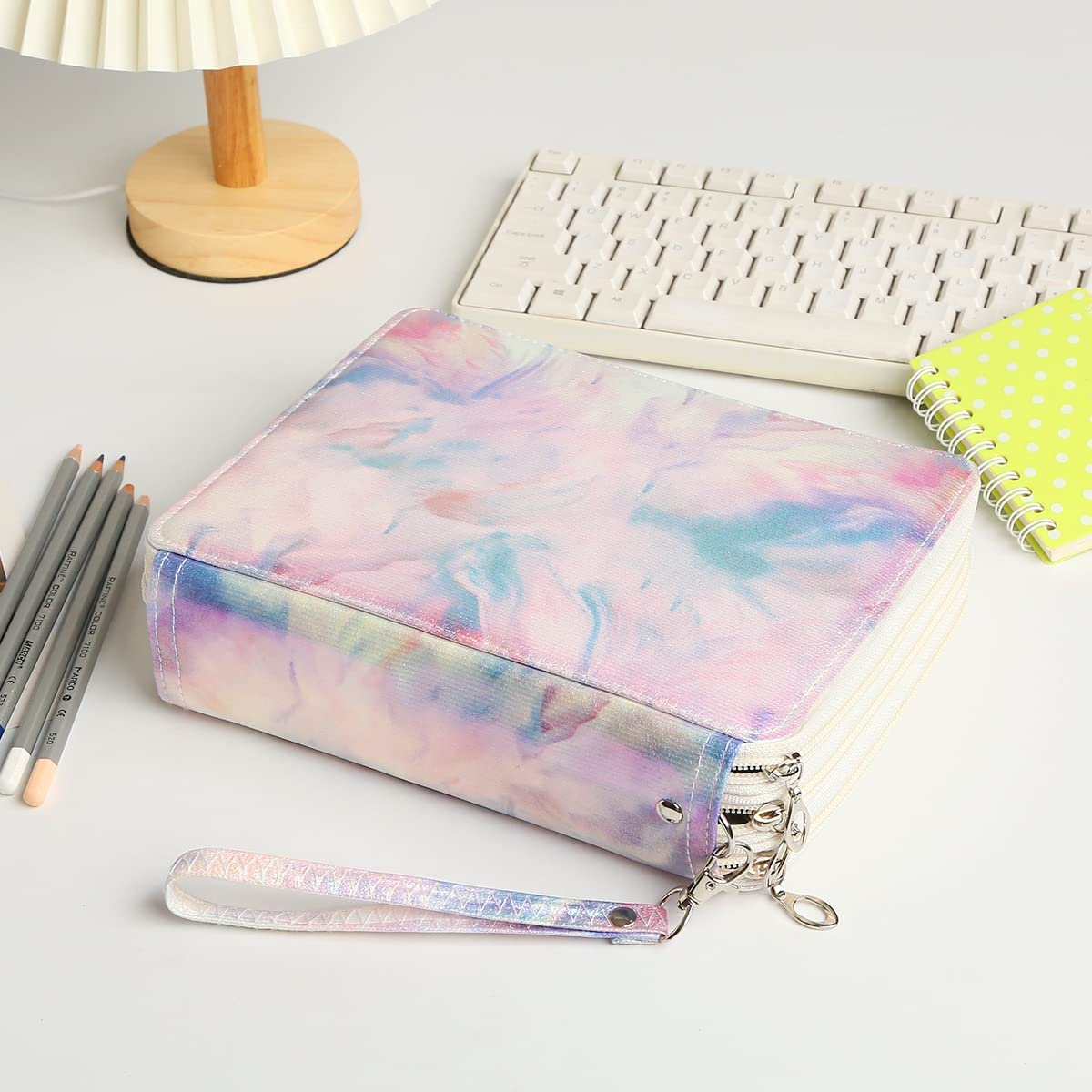 Lbxgap 120 Slots Pencil Case Organizer w/Removal Handle Strap