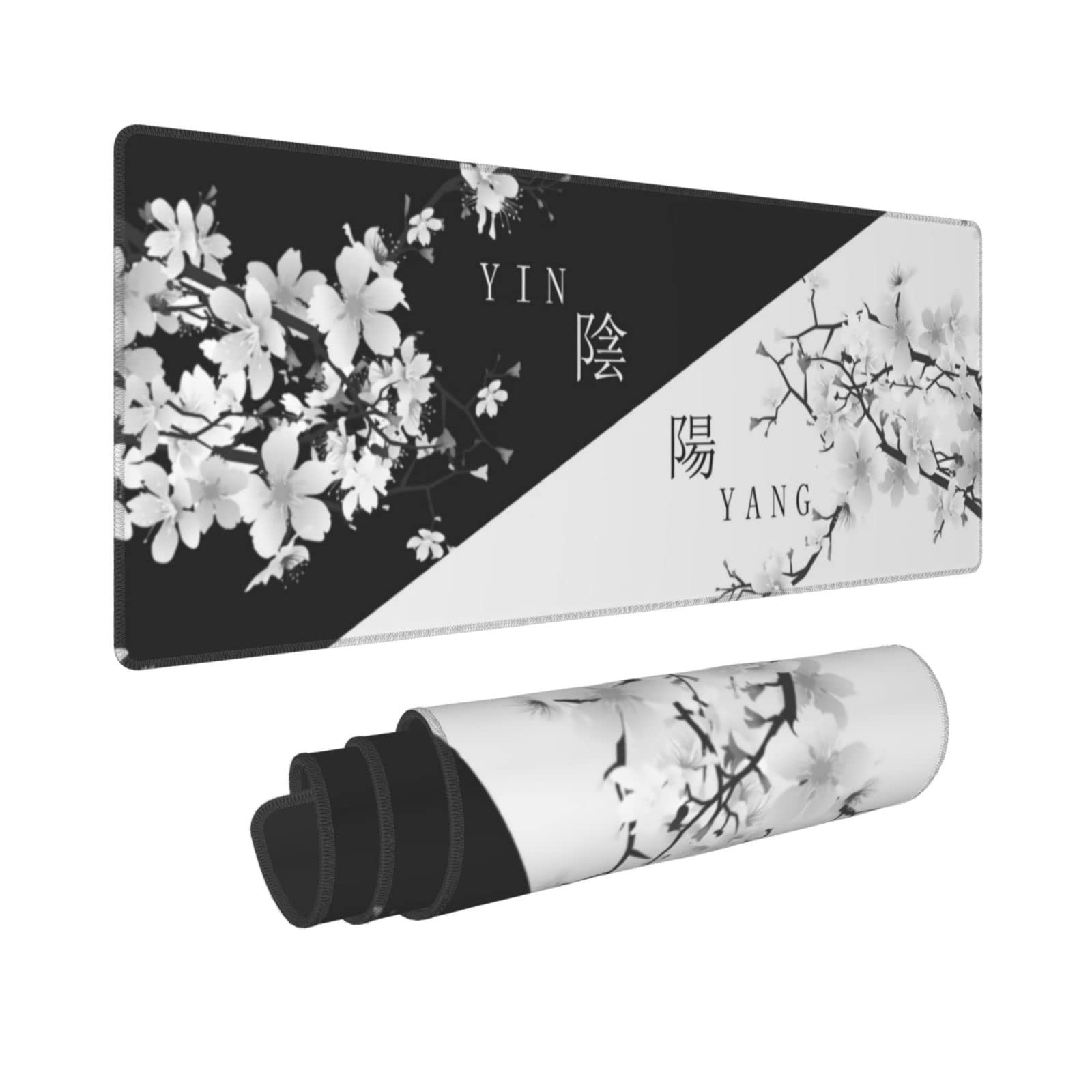 BEYIMEN Japanese Large Gaming Mouse Pad, Cherry Blossom Pattern