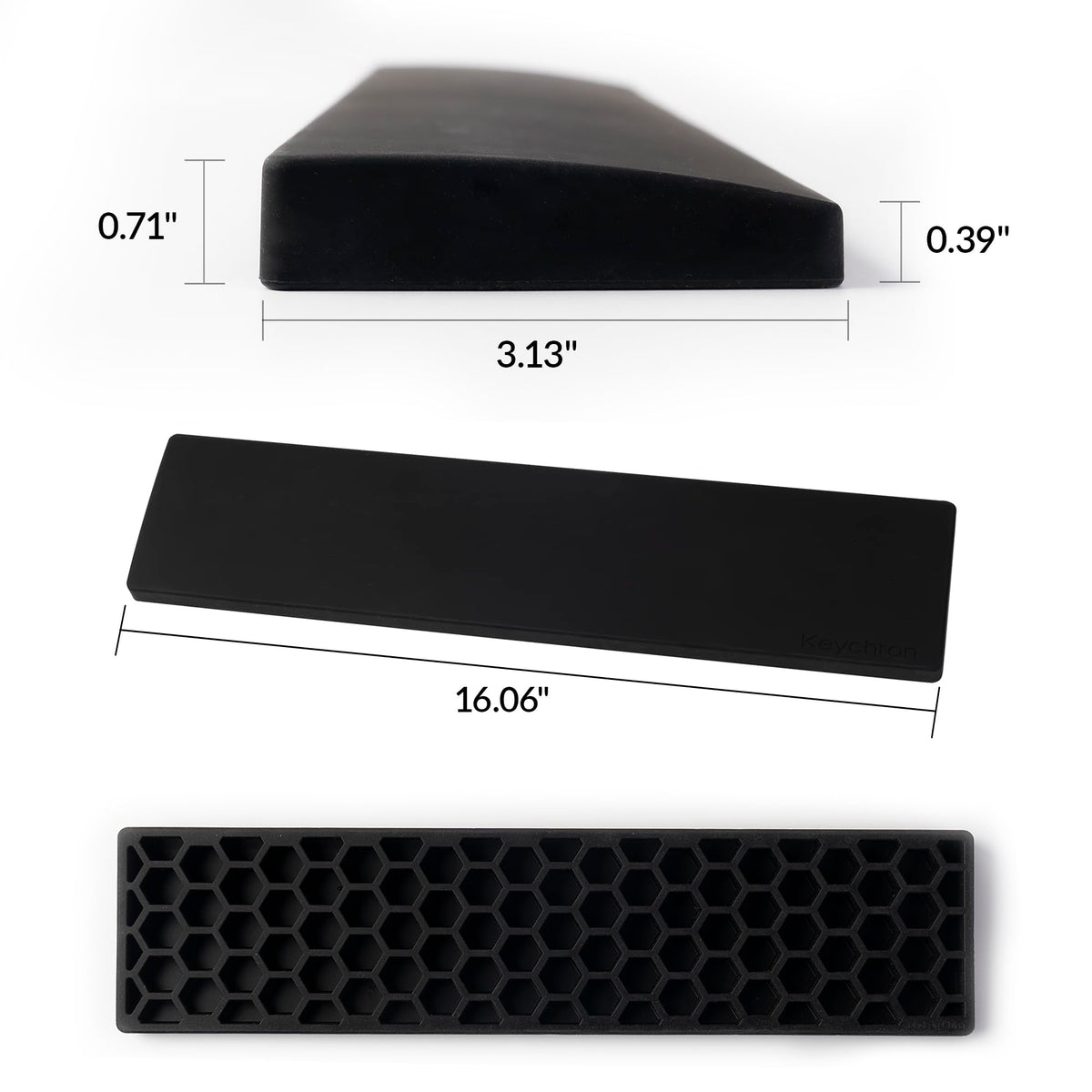 Ergonomic Silicone Wrist Rest for Keychron Q12 / Q5 Pro / Q5 Max / Q5 HE / L3,16.06" Honeycomb