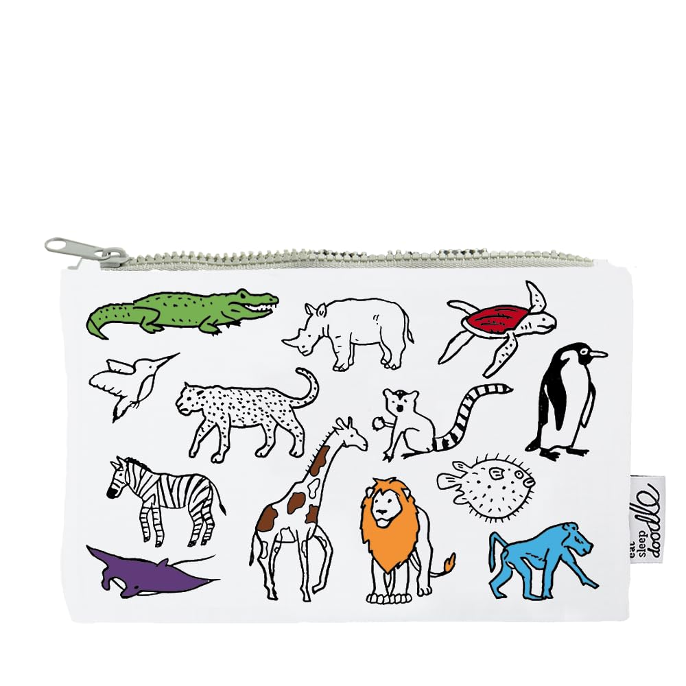eatsleepdoodle Cotton World Map Coloring Pencil Case, 10pk Washable Markers