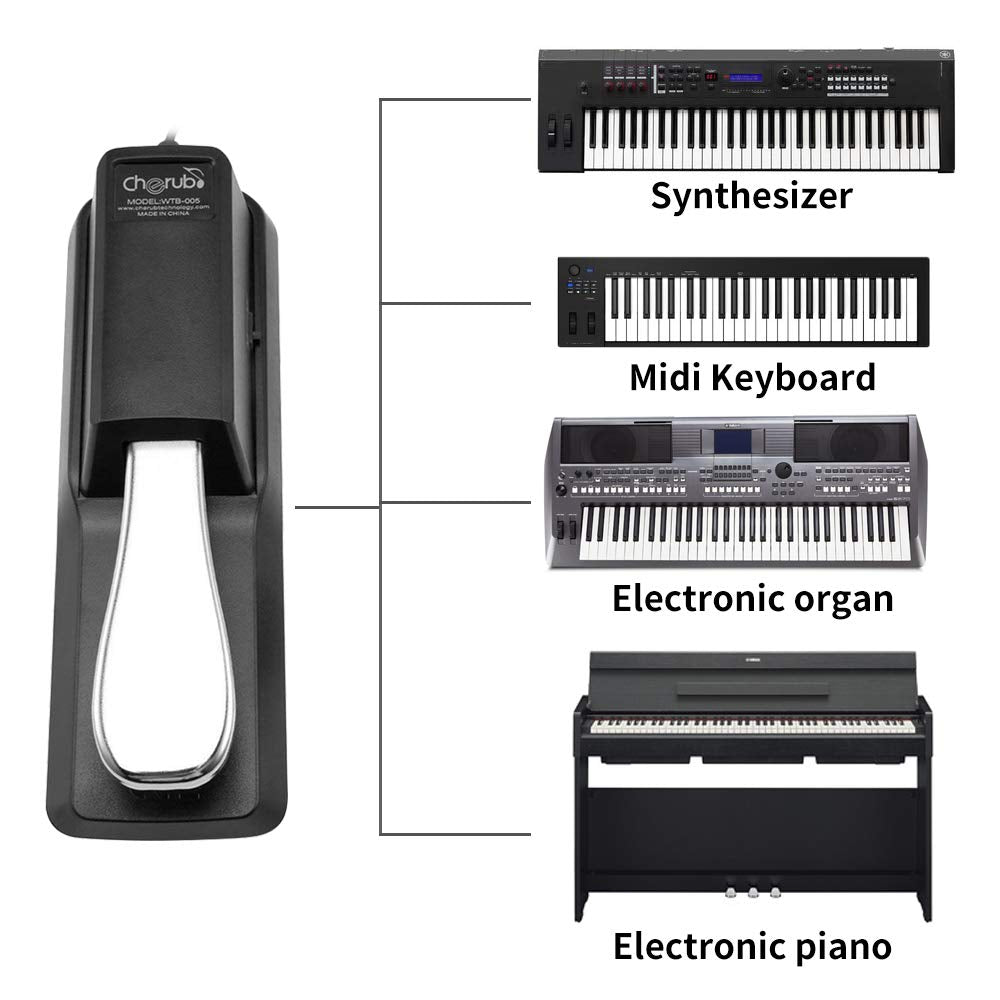 Sustain Pedal for Yamaha Roland Casio Korg Nord Kurzweil Hammond Alesis Moog Ensoniq Behringer