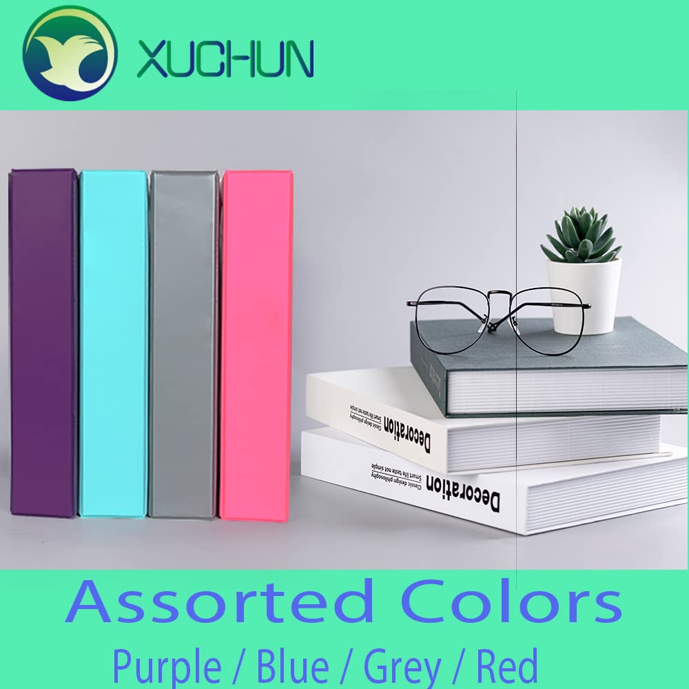 XUCHUN 3 Ring Binders 2 Inch,Clear View Binder with 2 Pockets, Holds 450 Sheets 8.5x11 Inches