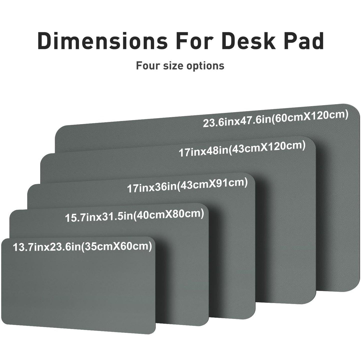 Aothia Faux Leather Desk Mat – Large Mouse Pad, Non-Slip PU Leather Blotter, Waterproof Writing