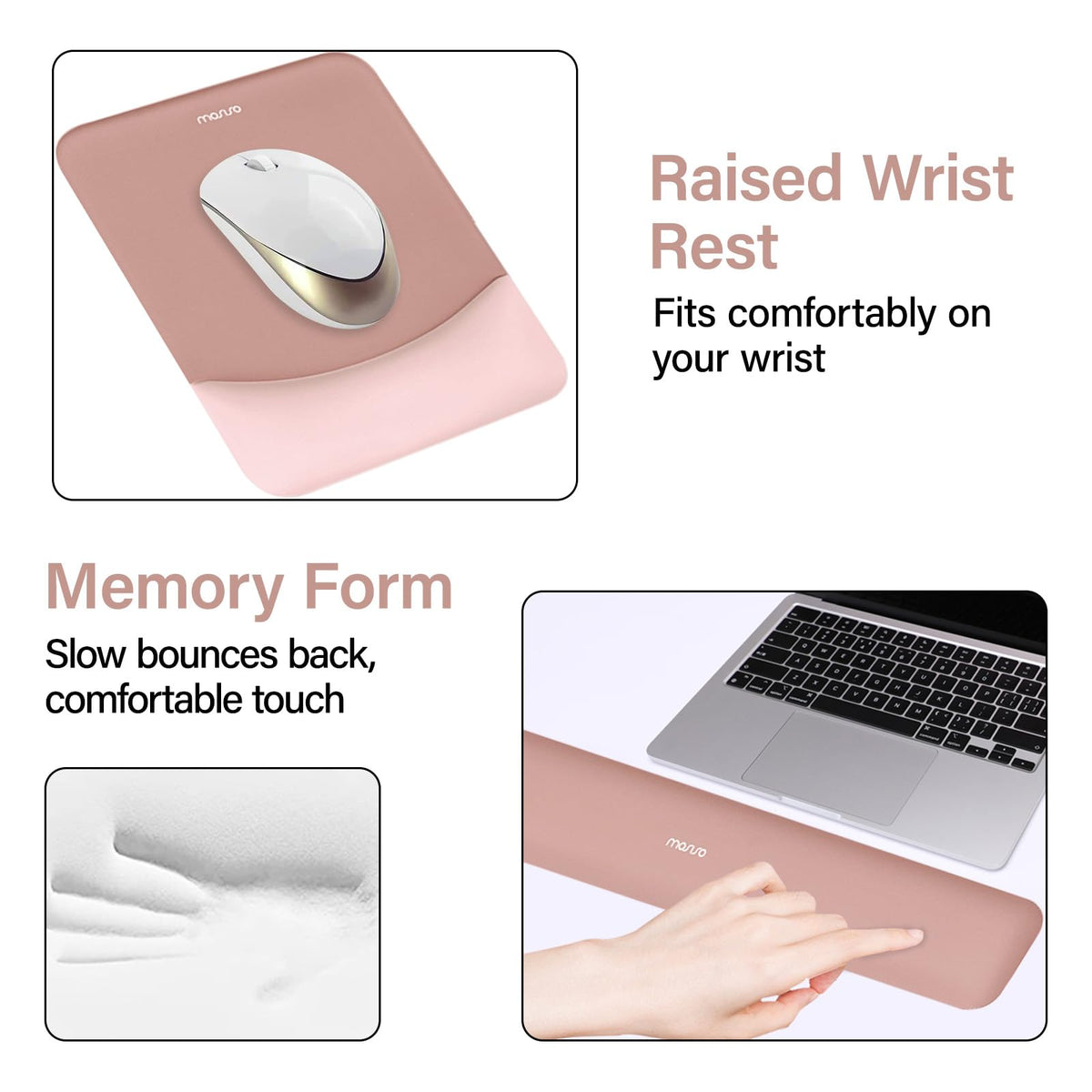 MOSISO Keyboard Mouse Pad Set, Large Gaming Mouse Pad&Keyboard Wrist Rest