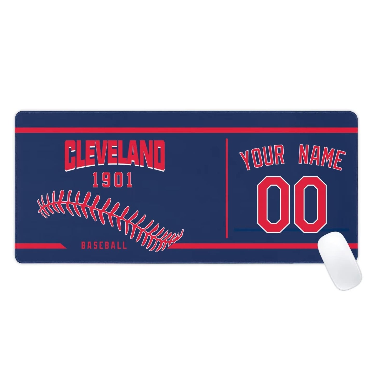 Cleveland Mouse Pad Custom Any Name and Number Personalized Desk Pad for Men Women Youth Gifts