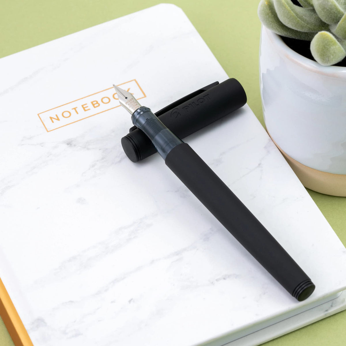 PILOT Explorer Lightweight Fountain Pen in Gift Box; Black Barrel, Medium Nib (16906)
