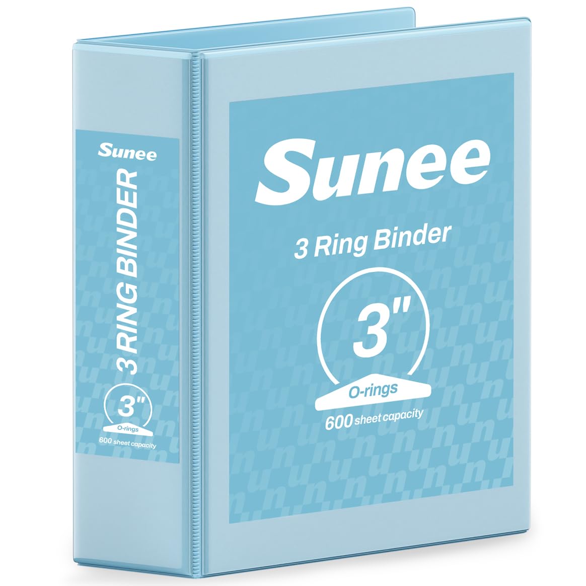 SUNEE 3 Ring Binder 3 Inch 1 Pack, Clear View Binder Three Ring PVC-Free (Fit 8.5x11 Inches) for