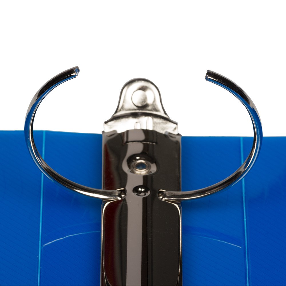 JAM PAPER Plastic 2 inch Binder - Blue 3 Ring Binder - Sold Individually