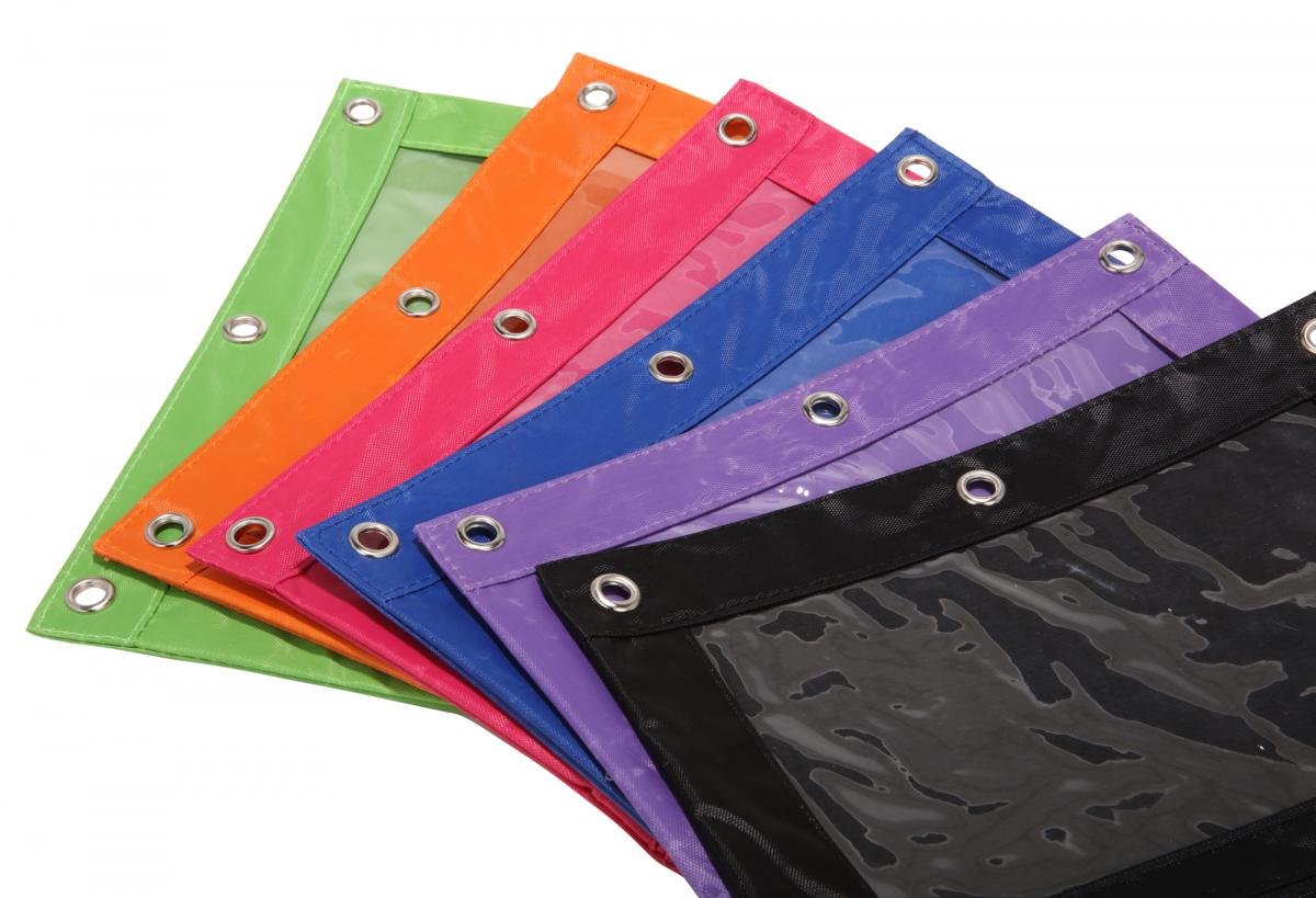 Wodison 24 Packs 3 Ring Binder Pen Pencil Case Pouch Bulk Set Stationery Bag for School Class