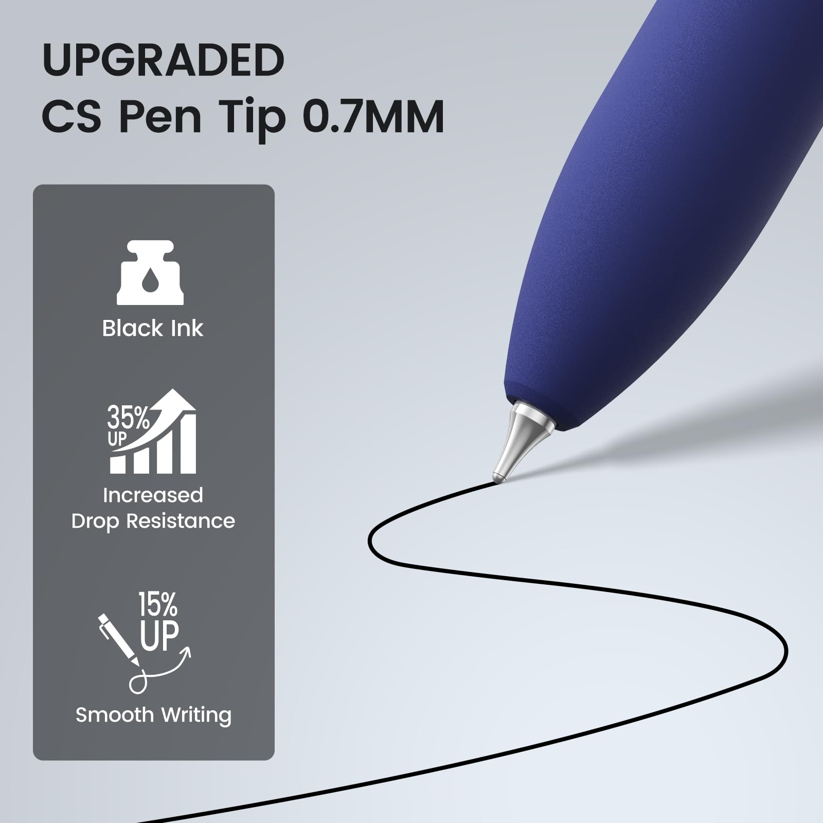 JIMMIDDA 16 Pack Gel Pens, Black Ink Quick-Drying No Smudge with Fidget
