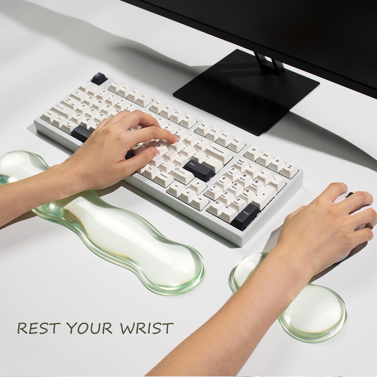 Gel Wrist Rest for Keyboard and Mouse, Wrist pad for Computer Keyboard