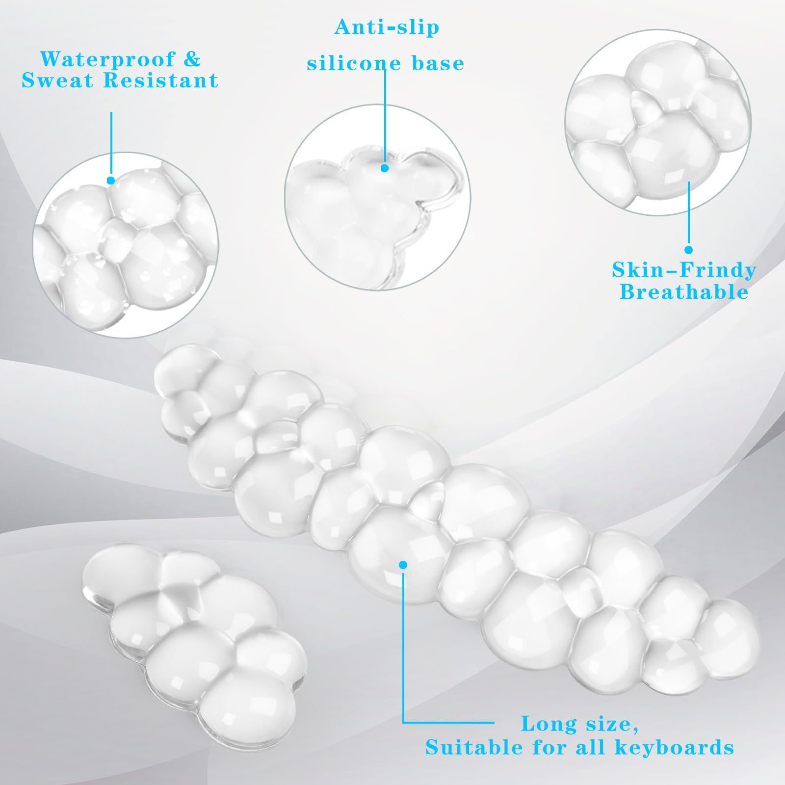 Gel Cloud Keyboard and Mouse Wrist Rest, Cute Wrist Support and Arm Support Keyboard Rest for