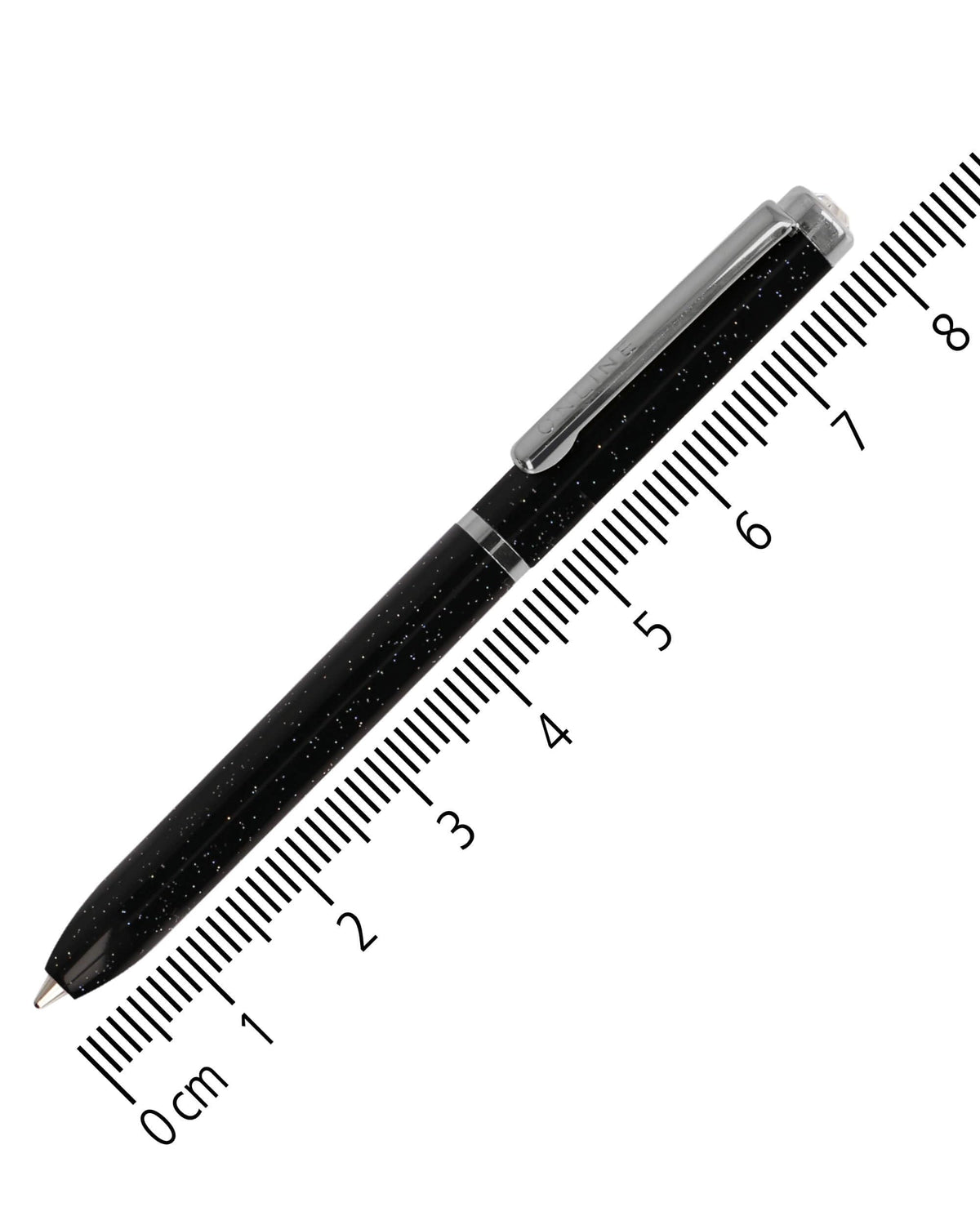 ONLINE Mini Ballpoint Pen Black - Wallet with Twist Mechanism & Metal Clip I 8 cm Miniature