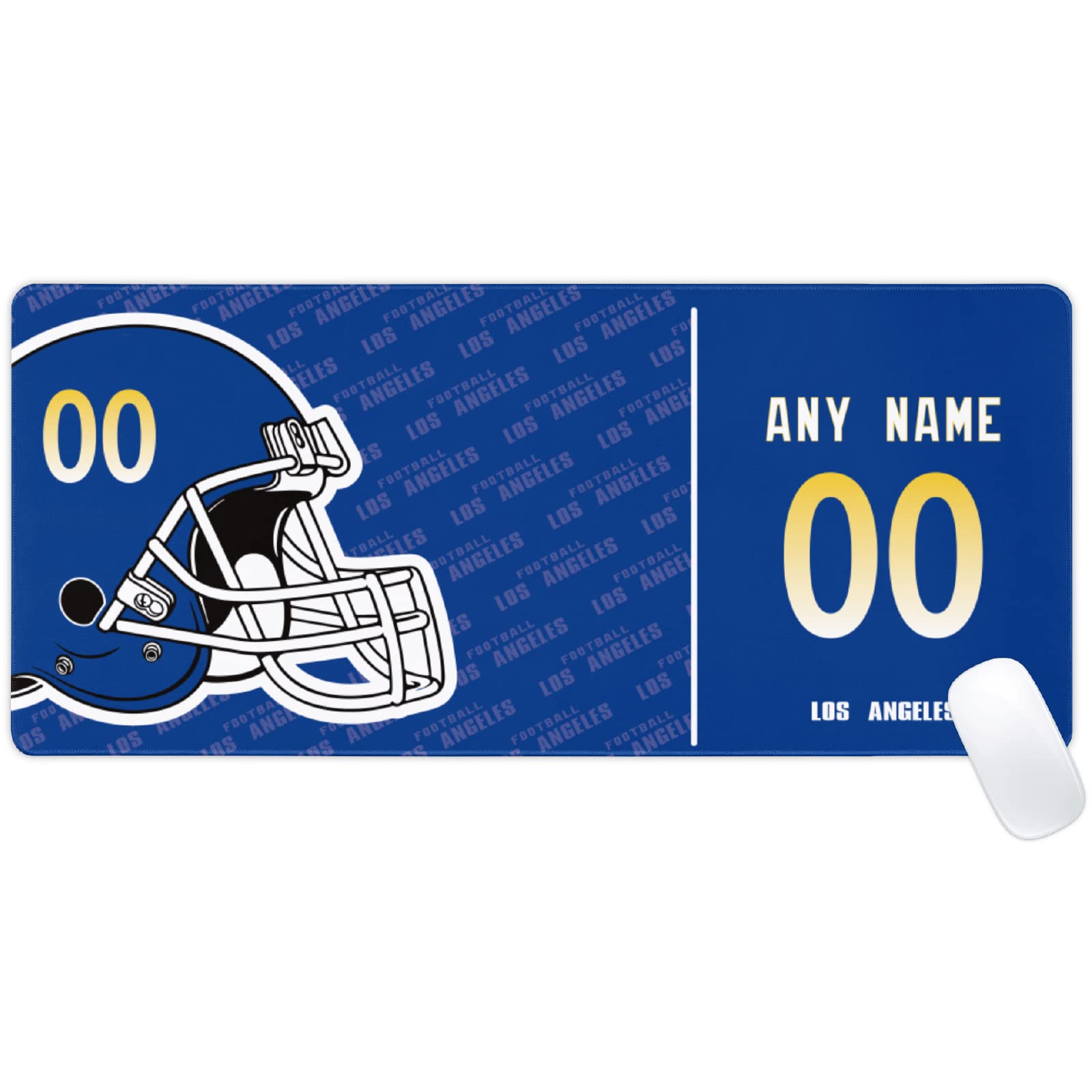 Los Angeles Mouse Pad Custom Any Name and Number Desk Pad for Men Women Youth Gifts