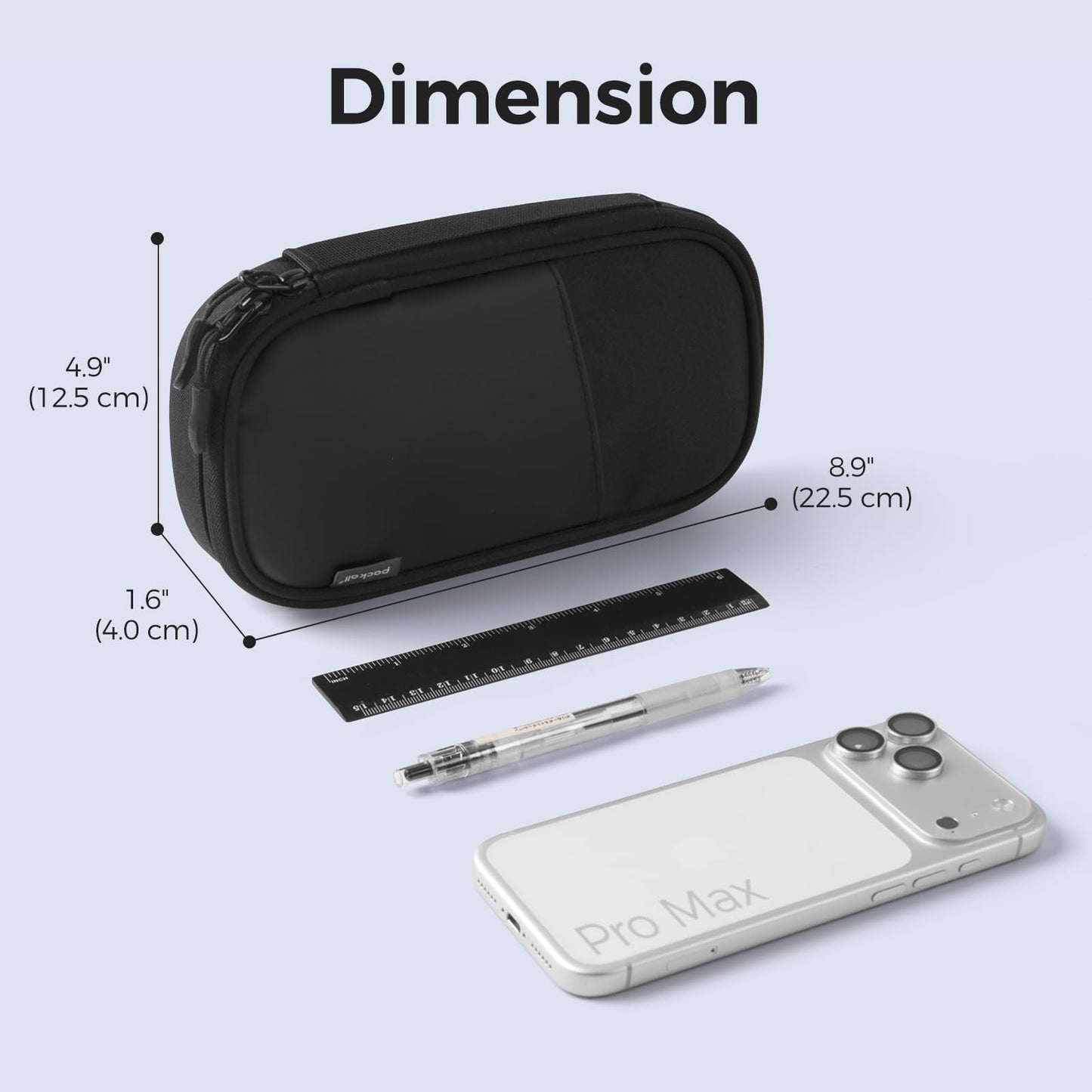 pack all Plus Pencil Case, Portable Pencil Pouch with Zipper