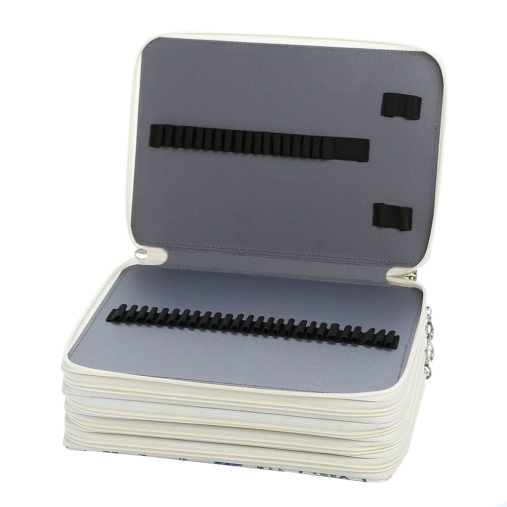 Lbxgap 250 Slots Colored Pencil Case Organizer, 5 Layer Bag