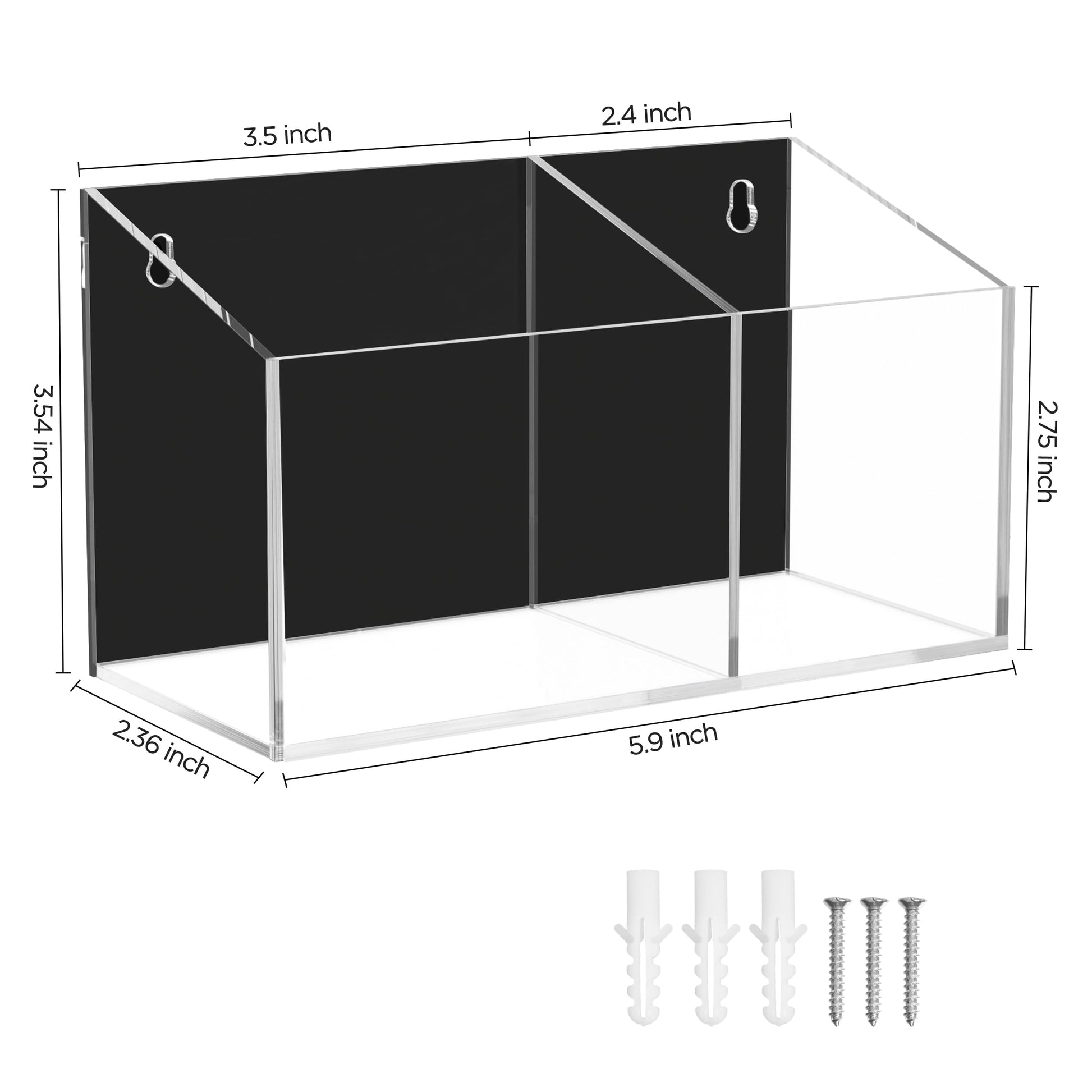 HBlife Magnetic Dry Erase Marker Holder for Whiteboard, Wall Mount, Clear