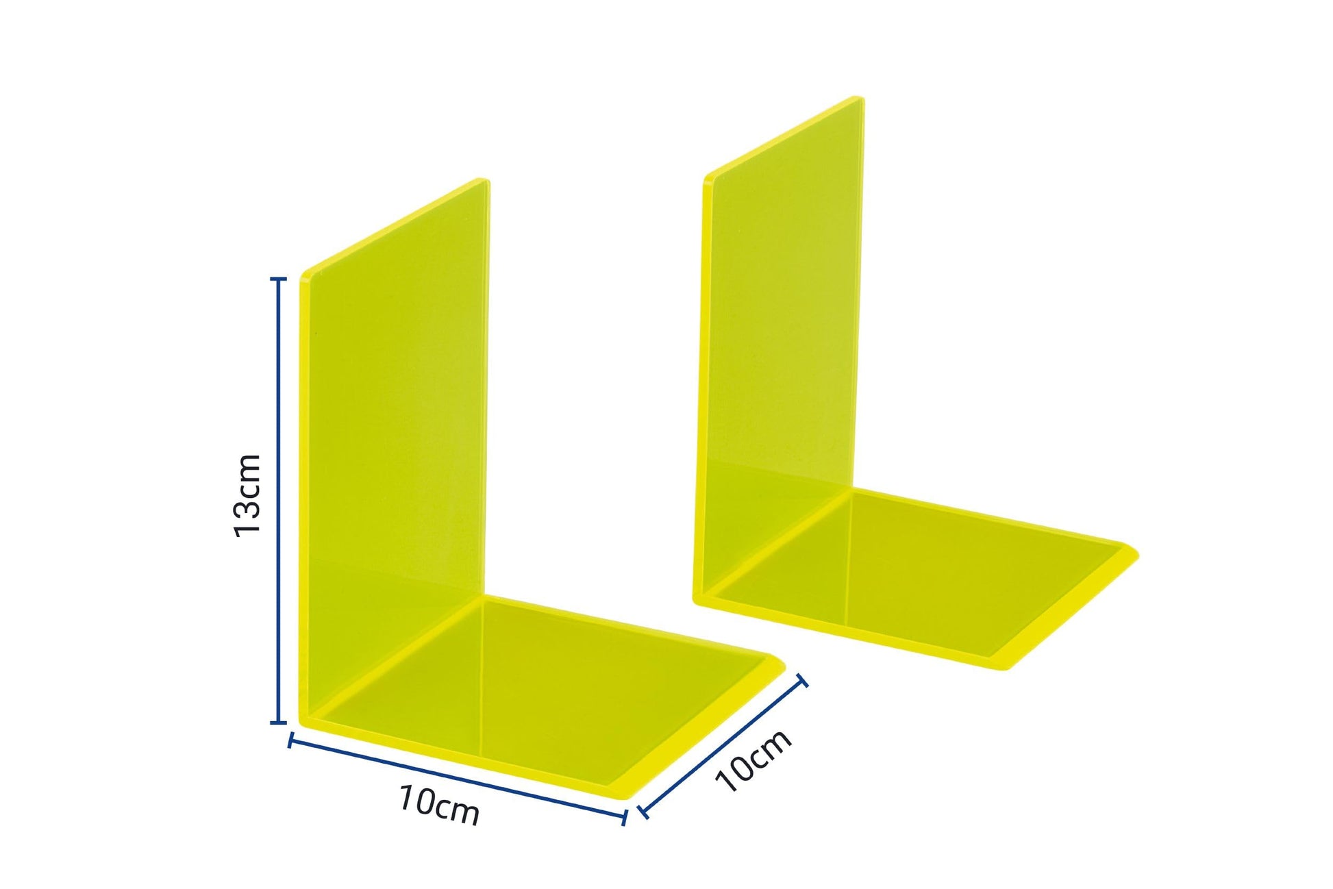 Maul Pack of 2 Premium Acrylic Bookends 10 x 10 x 13 cm Neon Yellow