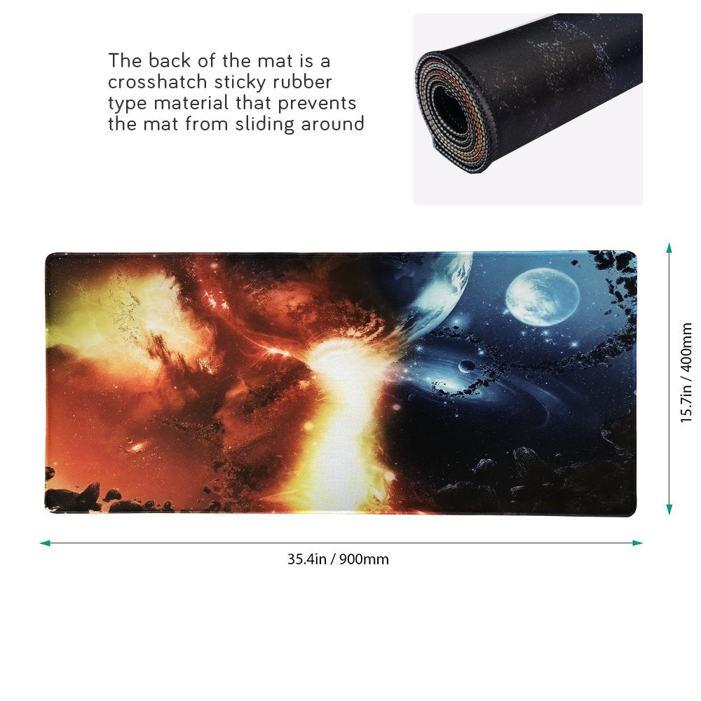 Cmhoo XXL Professional Large Mouse Pad & Computer Game Mouse Mat (35.4x15.7x0.1IN, 90x40
