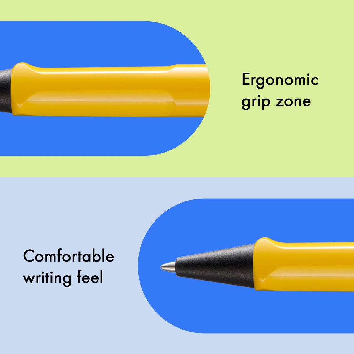 Lamy safari yellow - Ballpoint Pen with ergonomic grip & line width M - for pleasant long writing