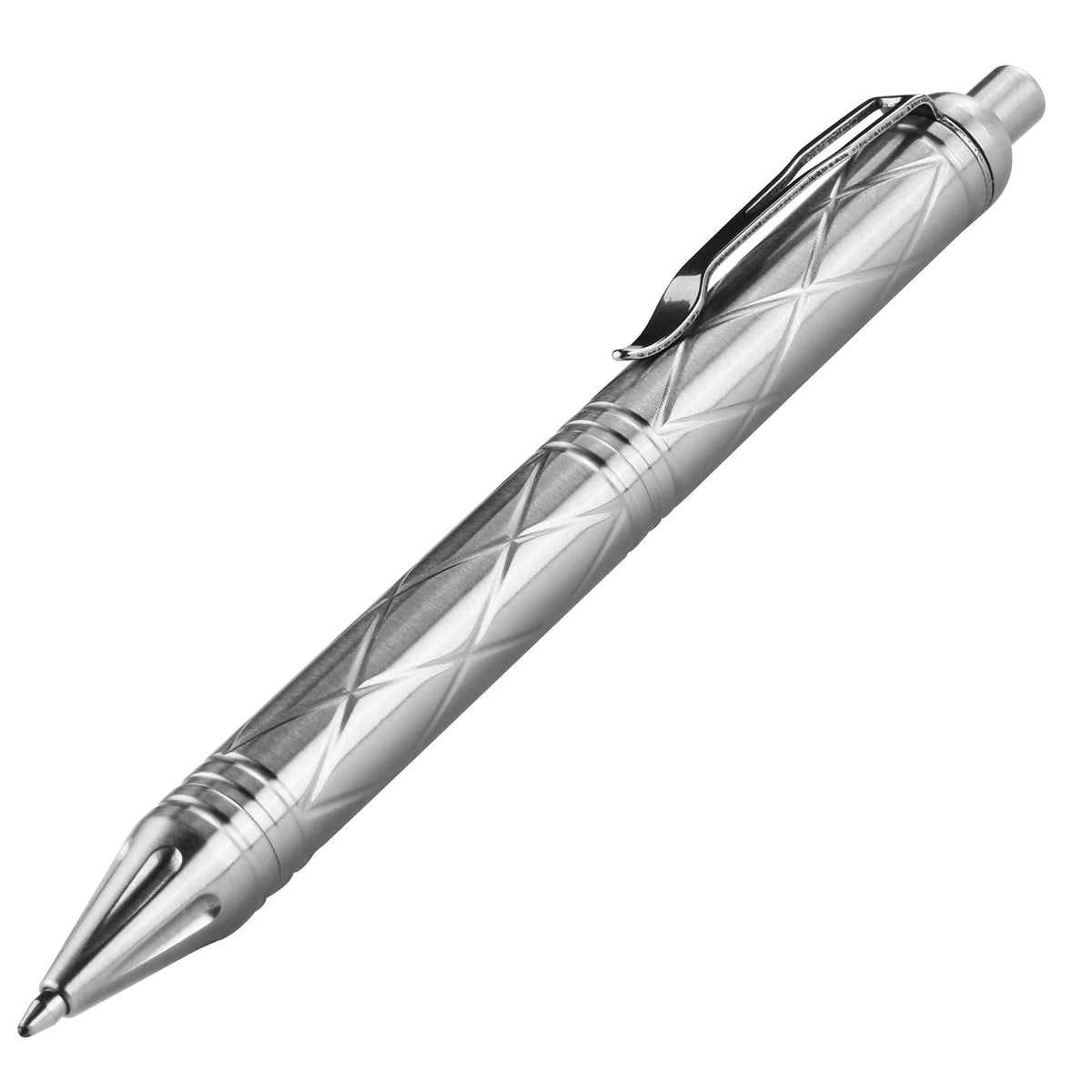 SMOOTHERPRO Stainless Steel Click Pen, Compatible with Parker Refill