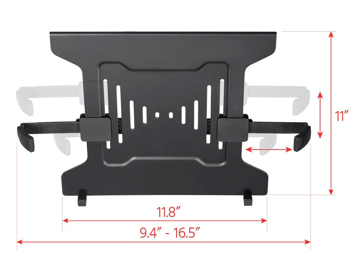 Monoprice Laptop Holder Attachment for Desk Mounts - Ideal for Work, Home, Office Laptops, Black