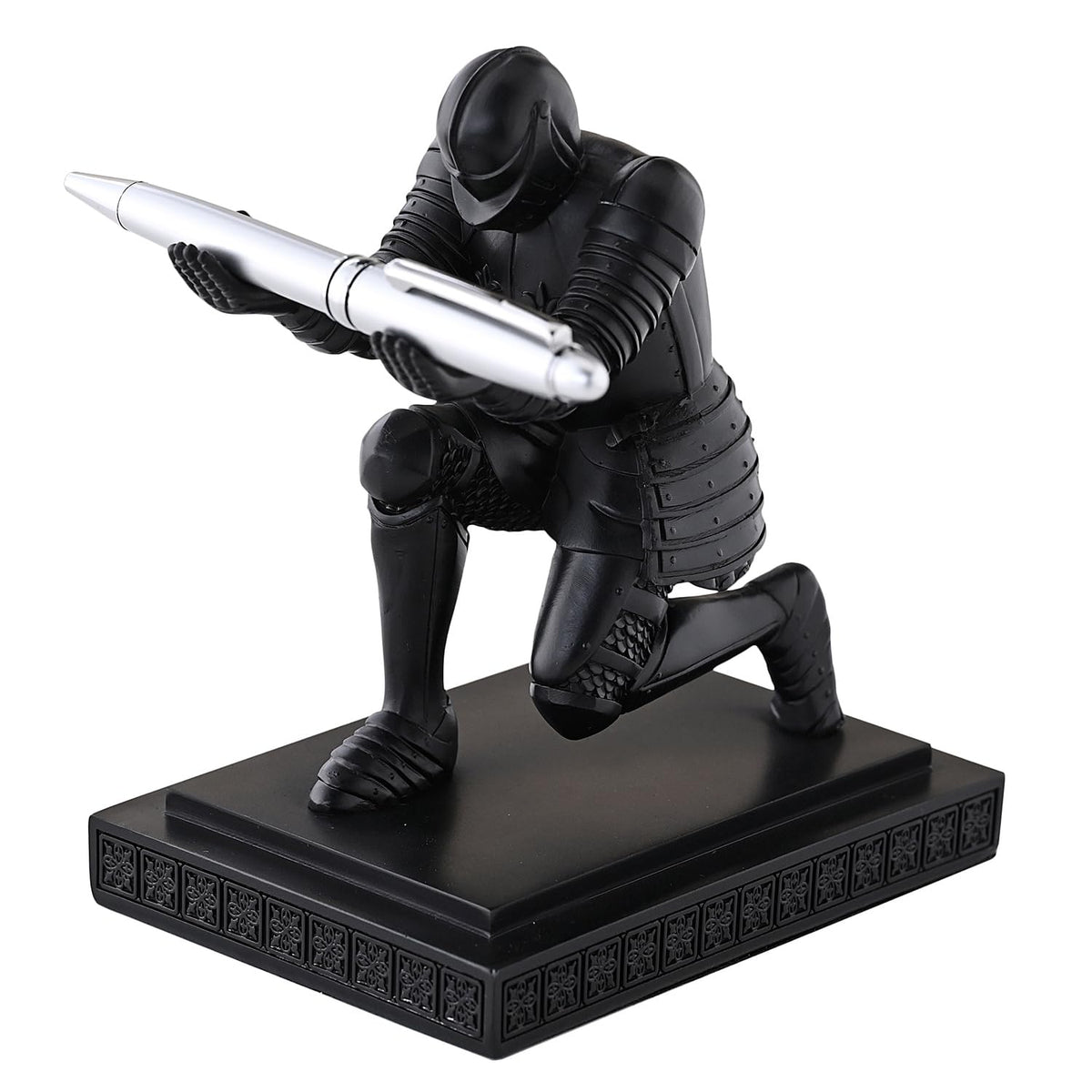 Amoysanli Knight Pen Holder Desk Organizers and Accessories as Gift Black