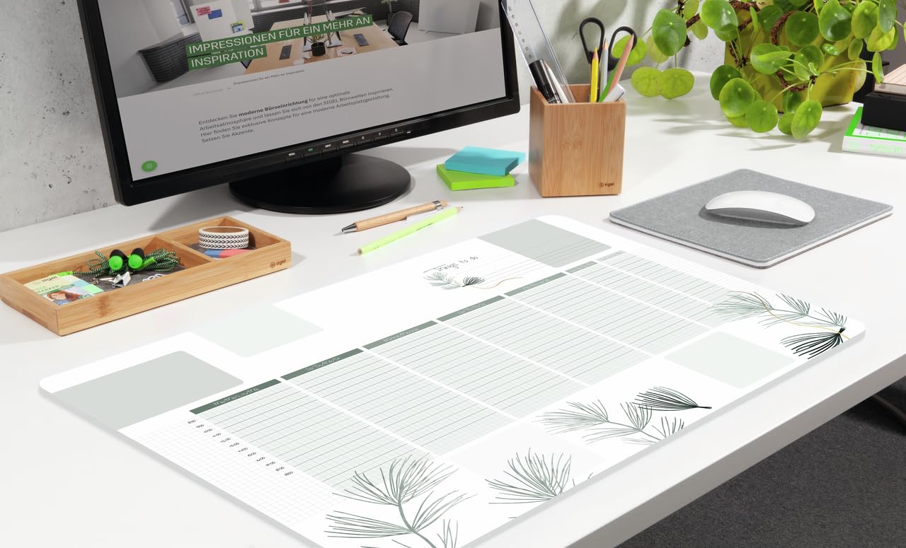 SIGEL Paper Desk Pad DIN A2 Weekly Plan Undated 30 Sheets