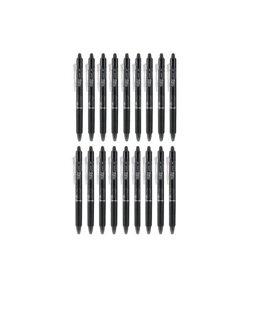 Pilot FriXion Clicker Erasable Pens, Fine Point 0.7 mm, Black Ink, 18-Pack