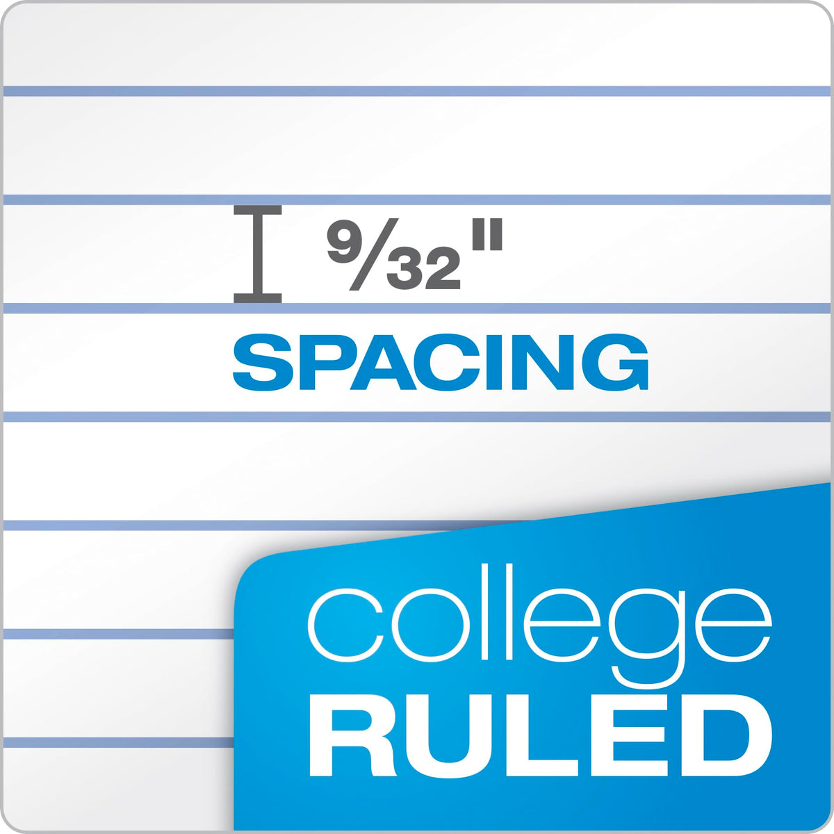 Oxford Spiral Notebooks, 3-Subject, College Ruled Paper, Durable Plastic Cover, 150 Sheets, 3