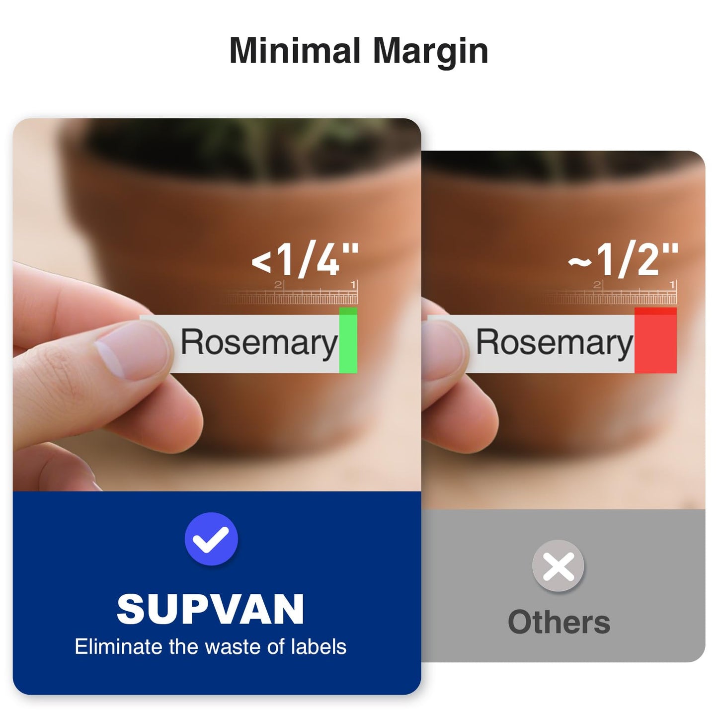 SUPVAN G15M Mini Portable Label Maker Machine with 4 Continuous Tapes