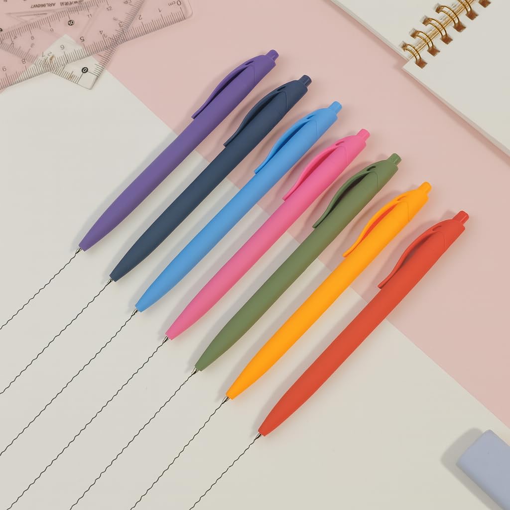 Wiaziert BallPoint Pens, 50 Pack (BLACK Ink),Bulk Pens, Dark Purple Barrel,Click Pens for Office