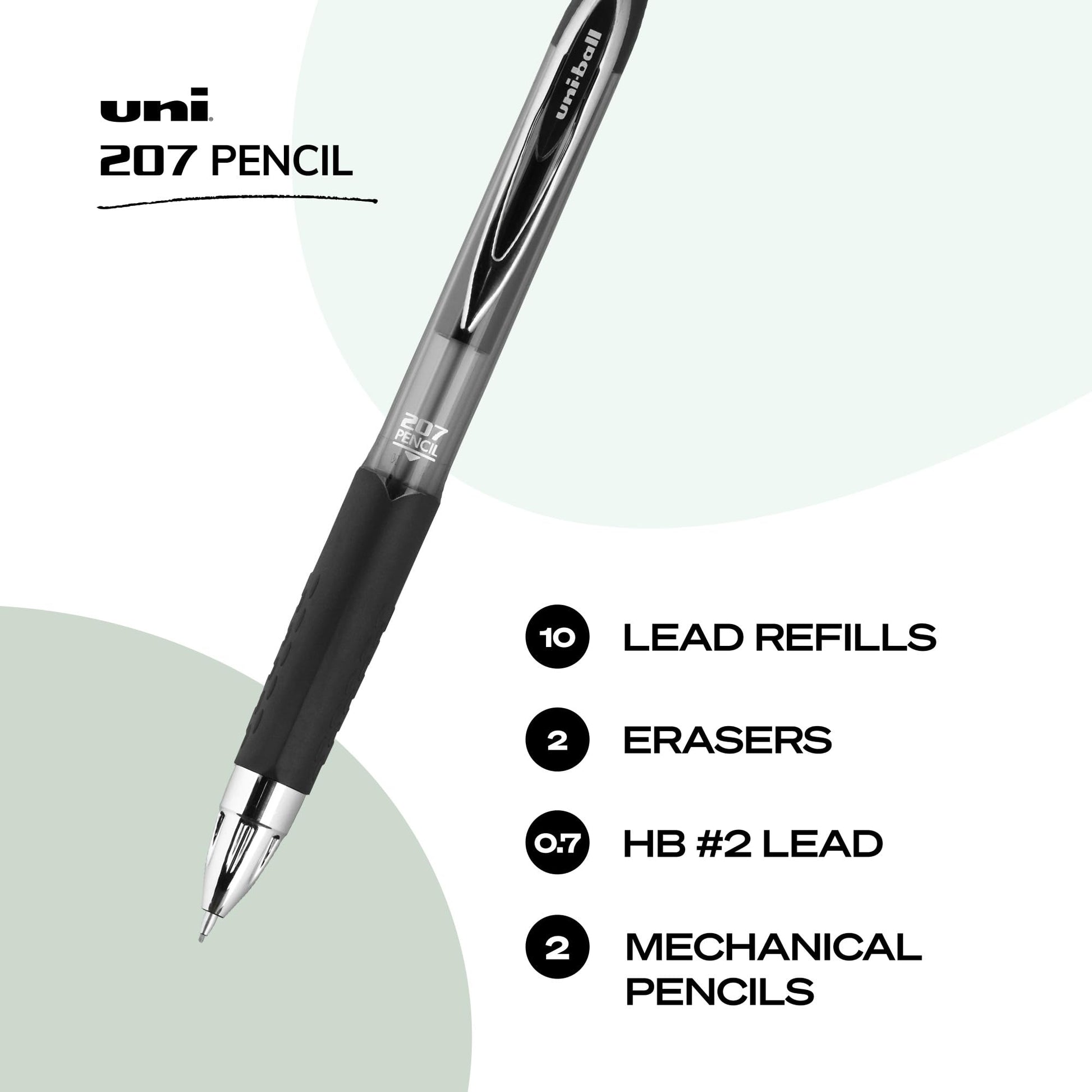 uniball™ 207 Mechanical Pencil Starter Kit, 0.7mm, HB #2, 2 Pack