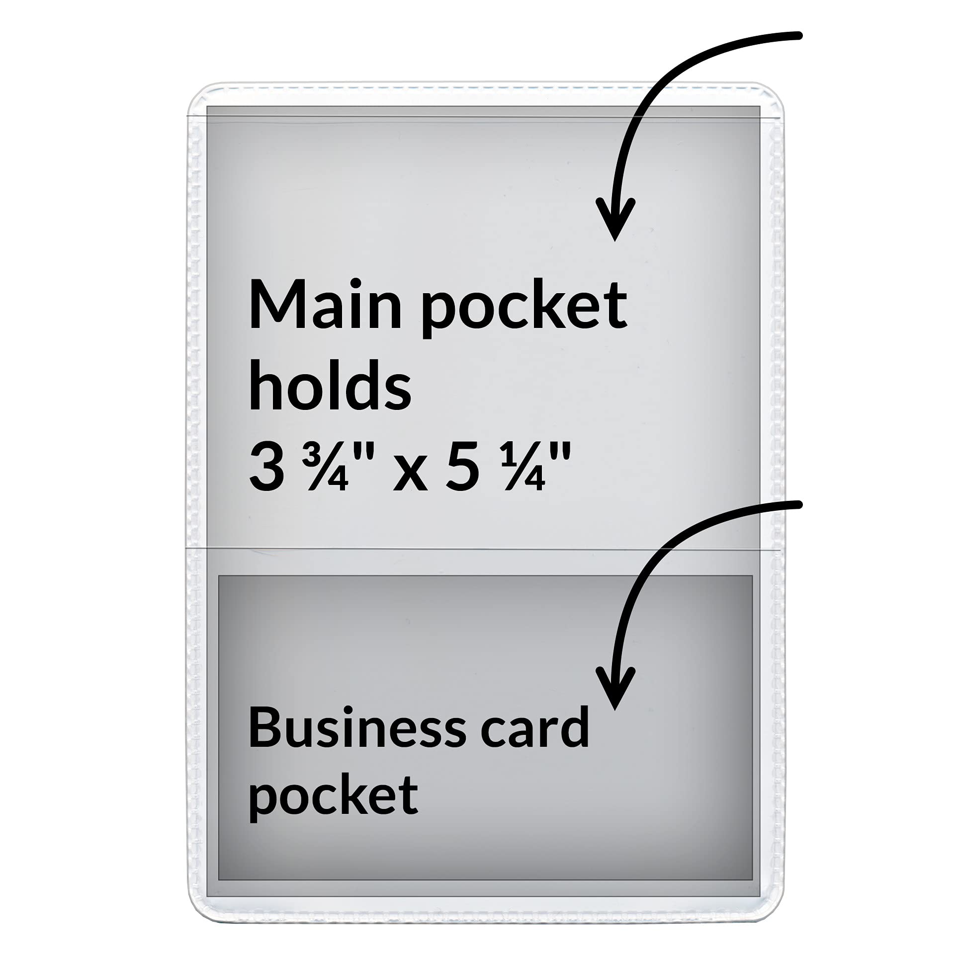 StoreSMART® - White-Back Auto Insurance & ID Card Holders - 20 Pack - RFS20-W20