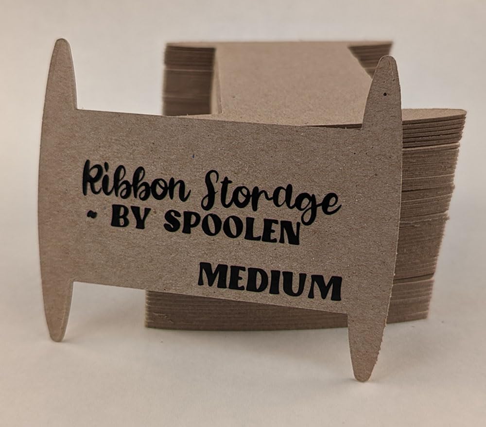 Spoolen Ribbon Organizer Spools, Fits 3-Inch Ribbon, 50 Count (Medium)