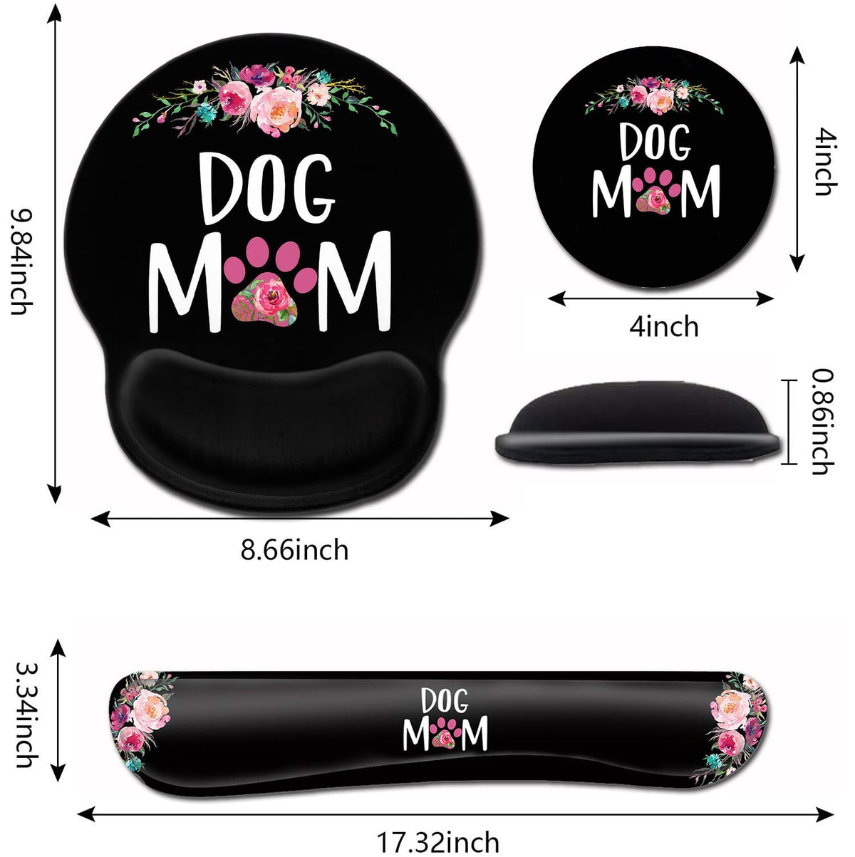 Mouse Pad with Gel Wrist Rest Support,Ergonomic Soft Keyboard Wrist Rest to Relieve Wrist Fatigue
