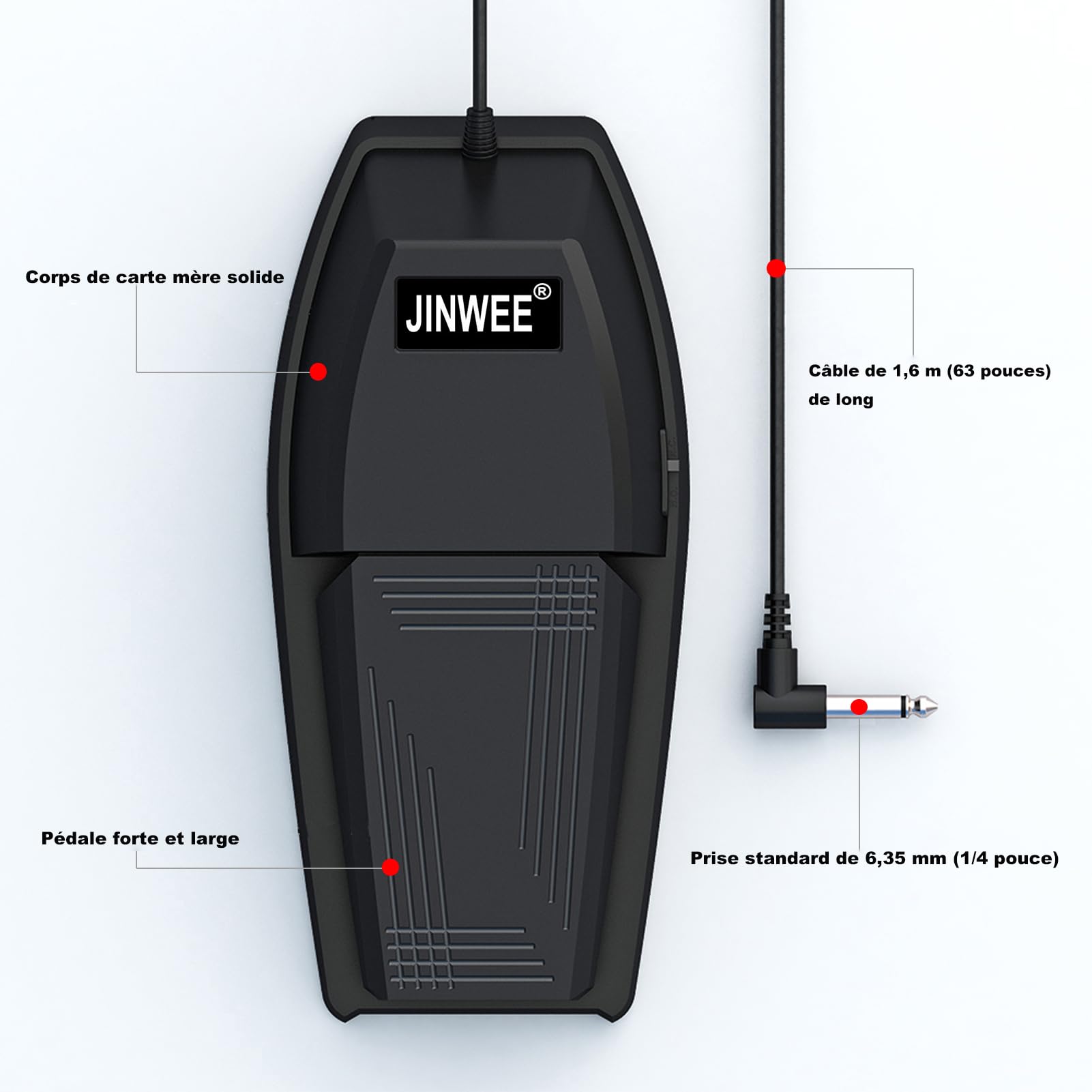 Piano Sustain Pedal for Digital Pianos –Fix Muddy Notes, Fit Yamaha Casio