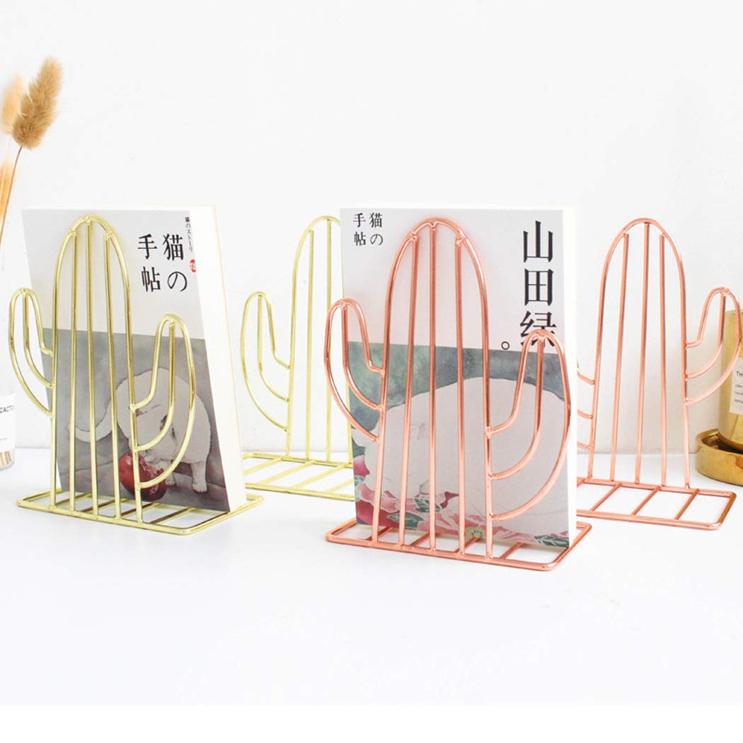 SIPLIV Creative Minimalist Style Bookends Metal Adjustable Books Holder Stand Book Rack Desk