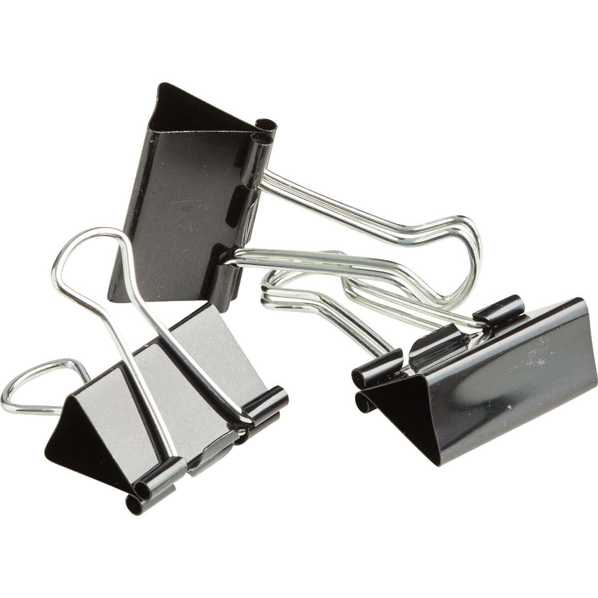 Staples Medium Metal Binder Clips, Black, 1 1/4" Size with 5/8"Capacity