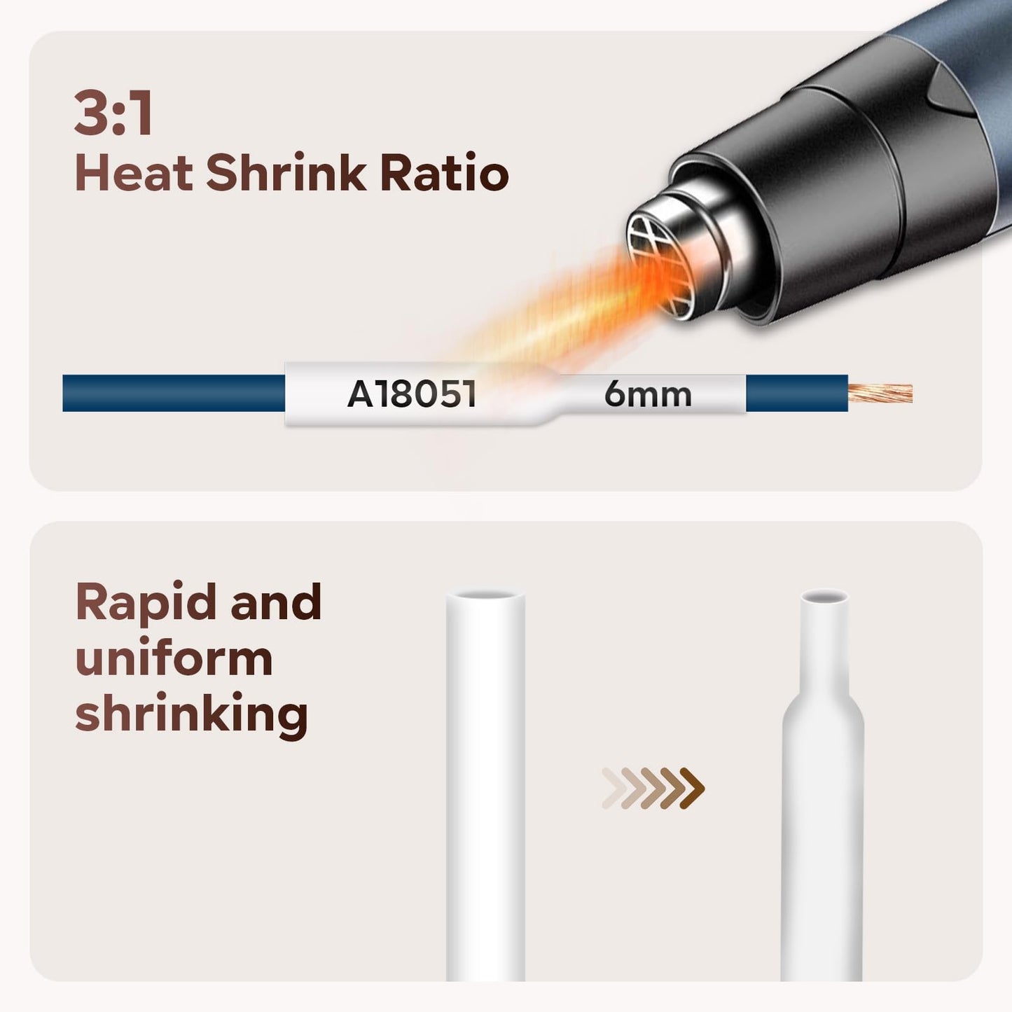 Replacement for DYMO 18051 Rhino Industrial Heat-Shrink Tube
