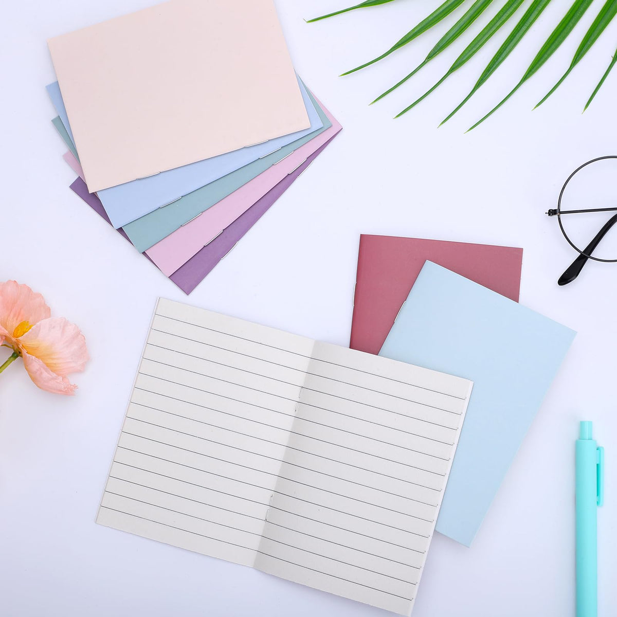 BESARME 24 Pack Small Lined Pocket Notebooks, 4.72 x 3.35 In Mini Notepads