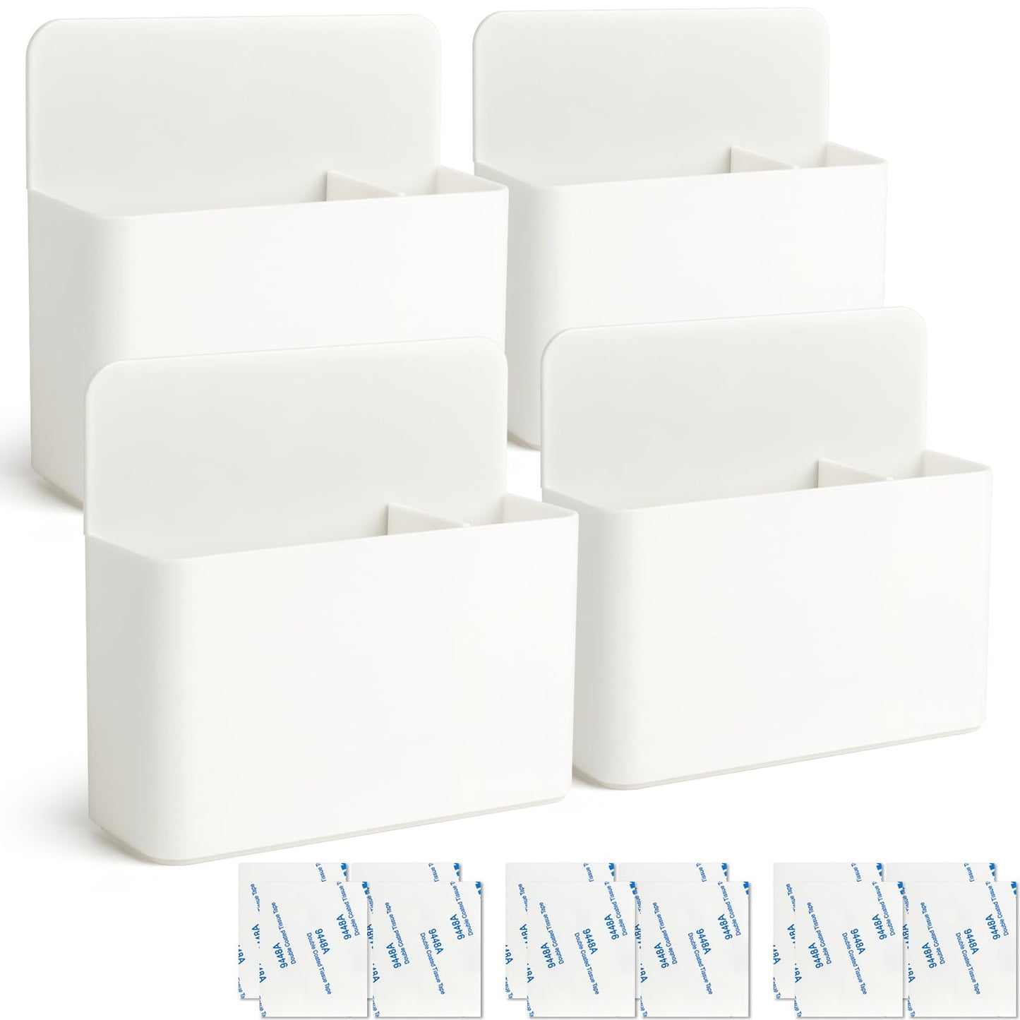 noonebutyou 4-in-1 Magnetic Marker Holder - Dry Erase, Wall Mount, Self-Adhesive Pen Holder for