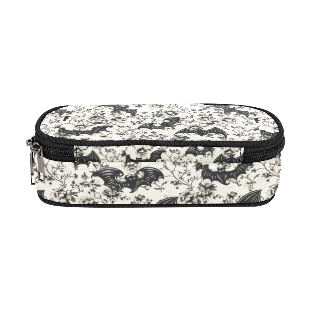 ANANGTEE Bat Flowers Pencil Pouch Case for Teen Girls Boys Goth 10