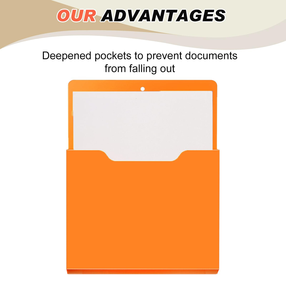 Fuutreo Magnetic Wall File Holder,6pcs,Bright Color,Vertical-large