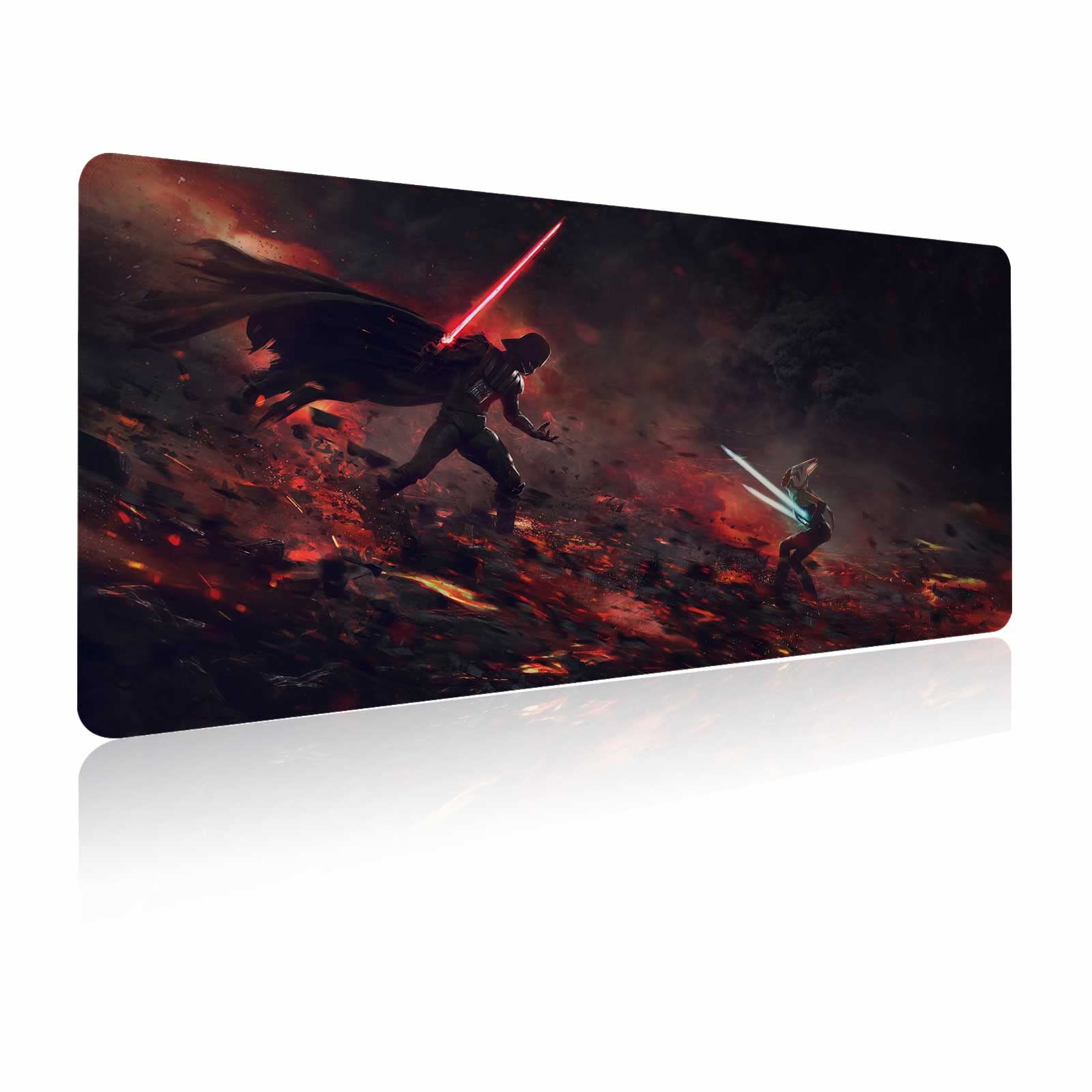 XXL Mouse Pad Ahsoka-Tano Vs Vader,Extra Large Gaming Mousepad Laptop Desk Mat,Non-Slip Rubber